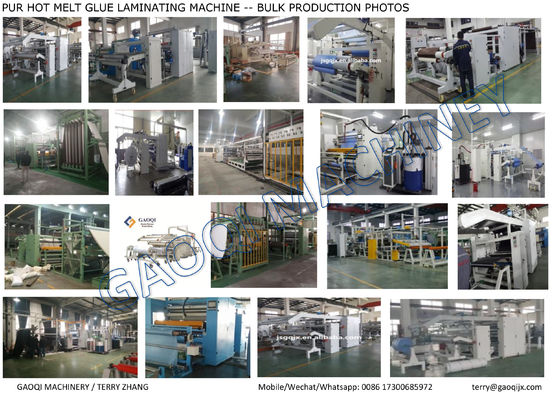 Macchina di laminazione della colla a fusione calda PUR azionata elettricamente per tessuti e tessuti non tessuti