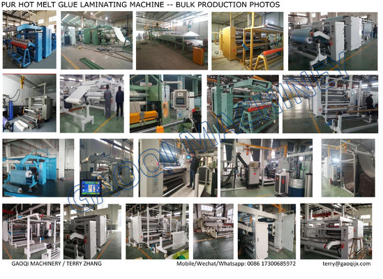 Macchina di laminazione della colla a fusione calda PUR azionata elettricamente per tessuti e tessuti non tessuti