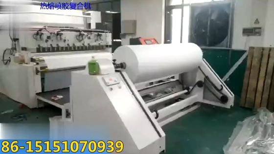 Macchina per la laminazione del rivestimento con colla di fusione a caldo per spugna/spuma con tessuto/cuoio artificiale